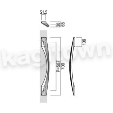 画像2: UNION【ユニオン】T1227-25-133[ドアハンドル] 押し棒 / 1セット（内外）取付 交換 DIY (2)