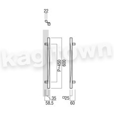画像2: UNION【ユニオン】T1235-25-131[ドアハンドル] 押し棒 / 1セット（内外）取付 交換 DIY (2)