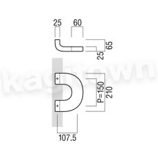 画像2: UNION【ユニオン】T1520-25-121[ドアハンドル] プレート / 1セット（内外）取付 交換 DIY (2)