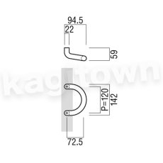 画像2: UNION【ユニオン】T153-25-038[ドアハンドル] 押し棒 / 1セット（内外）取付 交換 DIY (2)