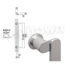 画像2: UNION【ユニオン】T1660-25-038-L600[ドアハンドル] 押し棒 / 1セット（内外）取付 交換 DIY (2)