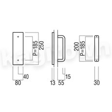 画像2: UNION【ユニオン】T1602-51-076[ドアハンドル] プレート / 1セット（内外）取付 交換 DIY (2)