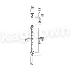 画像2: UNION【ユニオン】T2041-15-023[ドアハンドル] 押し棒 / 1セット（内外）取付 交換 DIY (2)