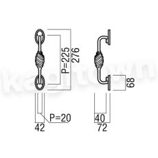 画像2: UNION【ユニオン】T2040-15-045[ドアハンドル] 押し棒 / 1本 取付 交換 DIY (2)