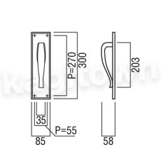 画像2: UNION【ユニオン】T21061-10-001[ドアハンドル] プレート / 1セット（内外）取付 交換 DIY (2)
