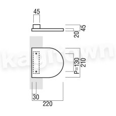 画像2: UNION【ユニオン】T2100-25-101[ドアハンドル] プレート / 1セット（内外）取付 交換 DIY (2)