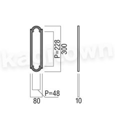 画像2: UNION【ユニオン】T21064-10-001[ドアハンドル] プレート / 1セット（内外）取付 交換 DIY (2)