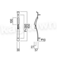 画像2: UNION【ユニオン】T2151-15-068[ドアハンドル] 押し棒（内外）取付 交換 DIY (2)