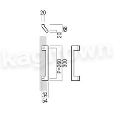 画像2: UNION【ユニオン】T2110-01-023-L300[ドアハンドル] 押し棒（内外）取付 交換 DIY (2)