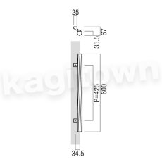 画像2: UNION【ユニオン】T2207-35-050[ドアハンドル] 押し棒（内外）取付 交換 DIY (2)