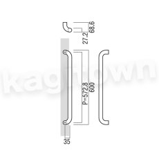 画像2: UNION【ユニオン】T2161-01-001[ドアハンドル] 押し棒（内外）取付 交換 DIY (2)