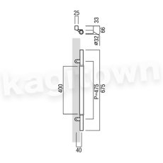 画像2: UNION【ユニオン】T2336-37-102[ドアハンドル] 押し棒（内外）取付 交換 DIY (2)