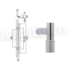 画像2: UNION【ユニオン】T2336-02-030[ドアハンドル] 押し棒（内外）取付 交換 DIY (2)