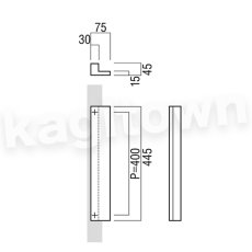 画像2: UNION【ユニオン】T2390-25-038-L445[ドアハンドル] 押し棒 / 1セット（内外）取付 交換 DIY (2)