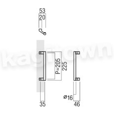 画像2: UNION【ユニオン】T2606-02-010-L225[ドアハンドル] 押し棒（内外）取付 交換 DIY (2)