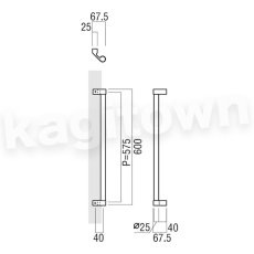 画像2: UNION【ユニオン】T2600-11-010-L600[ドアハンドル] 押し棒（内外）取付 交換 DIY (2)