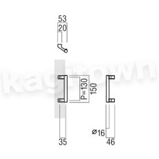 画像2: UNION【ユニオン】T2606-02-010-L150[ドアハンドル] 押し棒（内外）取付 交換 DIY (2)