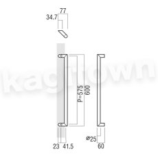 画像2: UNION【ユニオン】T2640-01-023-L600[ドアハンドル] 押し棒（内外）取付 交換 DIY (2)