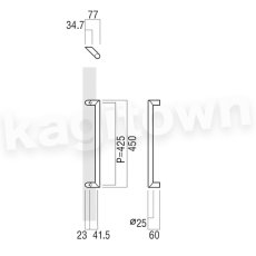 画像2: UNION【ユニオン】T2640-01-001-L450[ドアハンドル] 押し棒（内外）取付 交換 DIY (2)