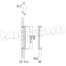 画像2: UNION【ユニオン】T2640-01-023-L450[ドアハンドル] 押し棒（内外）取付 交換 DIY (2)
