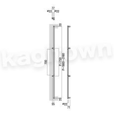 画像2: UNION【ユニオン】T2690-20-121-A[ドアハンドル] 押し棒（内外）取付 交換 DIY (2)