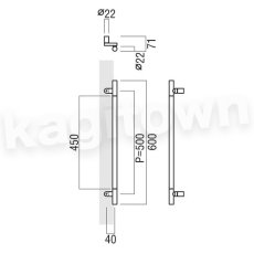 画像2: UNION【ユニオン】T2690-10-121-L600[ドアハンドル] 押し棒（内外）取付 交換 DIY (2)