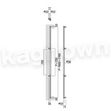 画像2: UNION【ユニオン】T2690-20-798-A[ドアハンドル] 押し棒（内外）取付 交換 DIY (2)