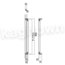 画像2: UNION【ユニオン】T2734-23-261[ドアハンドル] 押し棒（内外）取付 交換 DIY (2)