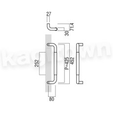 画像2: UNION【ユニオン】T2770-10-110-L452[ドアハンドル] 押し棒（内外）取付 交換 DIY (2)
