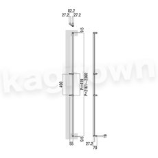 画像2: UNION【ユニオン】T2850-11-010-B[ドアハンドル] 押し棒（内外）取付 交換 DIY (2)