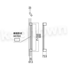 画像2: UNION【ユニオン】T2860-10-130[ドアハンドル] 押し棒（内外）取付 交換 DIY (2)