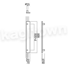 画像2: UNION【ユニオン】T2871-10-130[ドアハンドル] 押し棒（内外）取付 交換 DIY (2)