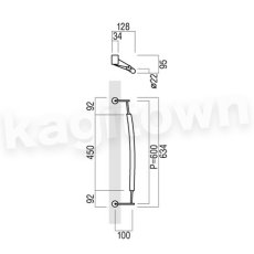 画像2: UNION【ユニオン】T3002-21-120[ドアハンドル] 押し棒（内外）取付 交換 DIY (2)