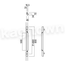 画像2: UNION【ユニオン】T3053-01-034[ドアハンドル] 押し棒（内外）取付 交換 DIY (2)