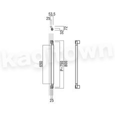 画像2: UNION【ユニオン】T3012-01-024[ドアハンドル] 押し棒（内外）取付 交換 DIY (2)