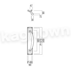 画像2: UNION【ユニオン】T3109-15-034[ドアハンドル] 押し棒（内外）取付 交換 DIY (2)