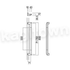 画像2: UNION【ユニオン】T3077-01-024[ドアハンドル] 押し棒（内外）取付 交換 DIY (2)