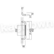 画像2: UNION【ユニオン】T3269-01-024-L452[ドアハンドル] 押し棒（内外）取付 交換 DIY (2)