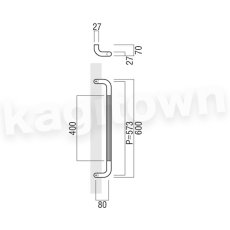 画像2: UNION【ユニオン】T3269-01-024-L600[ドアハンドル] 押し棒（内外）取付 交換 DIY (2)