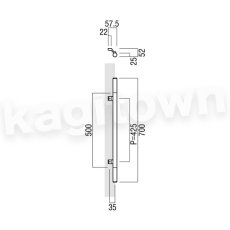 画像2: UNION【ユニオン】T3321-35-151[ドアハンドル] 押し棒（内外）取付 交換 DIY (2)