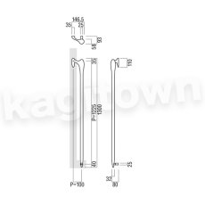 画像2: UNION【ユニオン】T3350-01-001[ドアハンドル] 押し棒（内外）取付 交換 DIY (2)