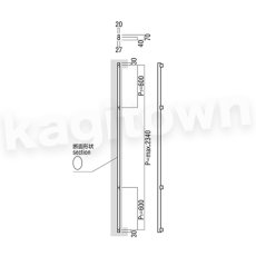 画像2: UNION【ユニオン】T40-01-023-E[ドアハンドル] 押し棒（内外）取付 交換 DIY (2)
