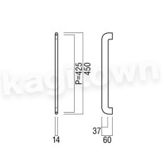 画像2: UNION【ユニオン】T5210-01-001[ドアハンドル] 押し棒（内外）取付 交換 DIY (2)