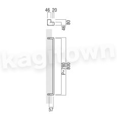 画像2: UNION【ユニオン】T5350-01-001-L800[ドアハンドル] 押し棒（内外）取付 交換 DIY (2)