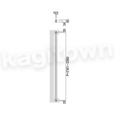 画像2: UNION【ユニオン】T54-01-001-C[ドアハンドル] 押し棒（内外）取付 交換 DIY (2)