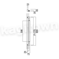 画像2: UNION【ユニオン】T5400-36-102[ドアハンドル] 押し棒（内外）取付 交換 DIY (2)