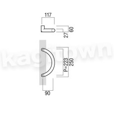 画像2: UNION【ユニオン】T5580-01-001-L250[ドアハンドル] 押し棒（内外）取付 交換 DIY (2)