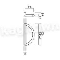 画像2: UNION【ユニオン】T5580-01-001-L400[ドアハンドル] 押し棒（内外）取付 交換 DIY (2)