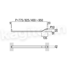 画像2: UNION【ユニオン】T645-01-001[ドアハンドル] 押し棒（内外）取付 交換 DIY (2)