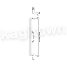 画像2: UNION【ユニオン】T69-01-001-A[ドアハンドル] 押し棒（内外）取付 交換 DIY (2)